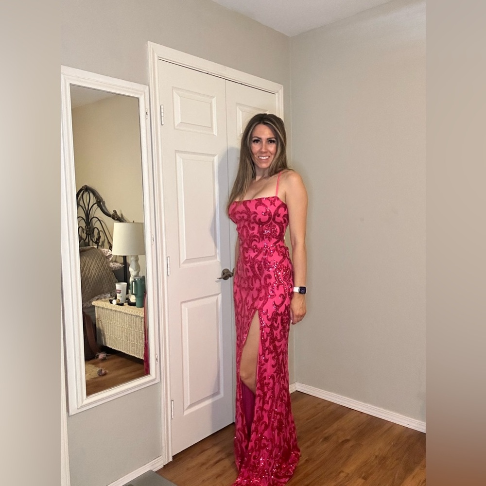 Hot pink prom dress or gala gown medium
